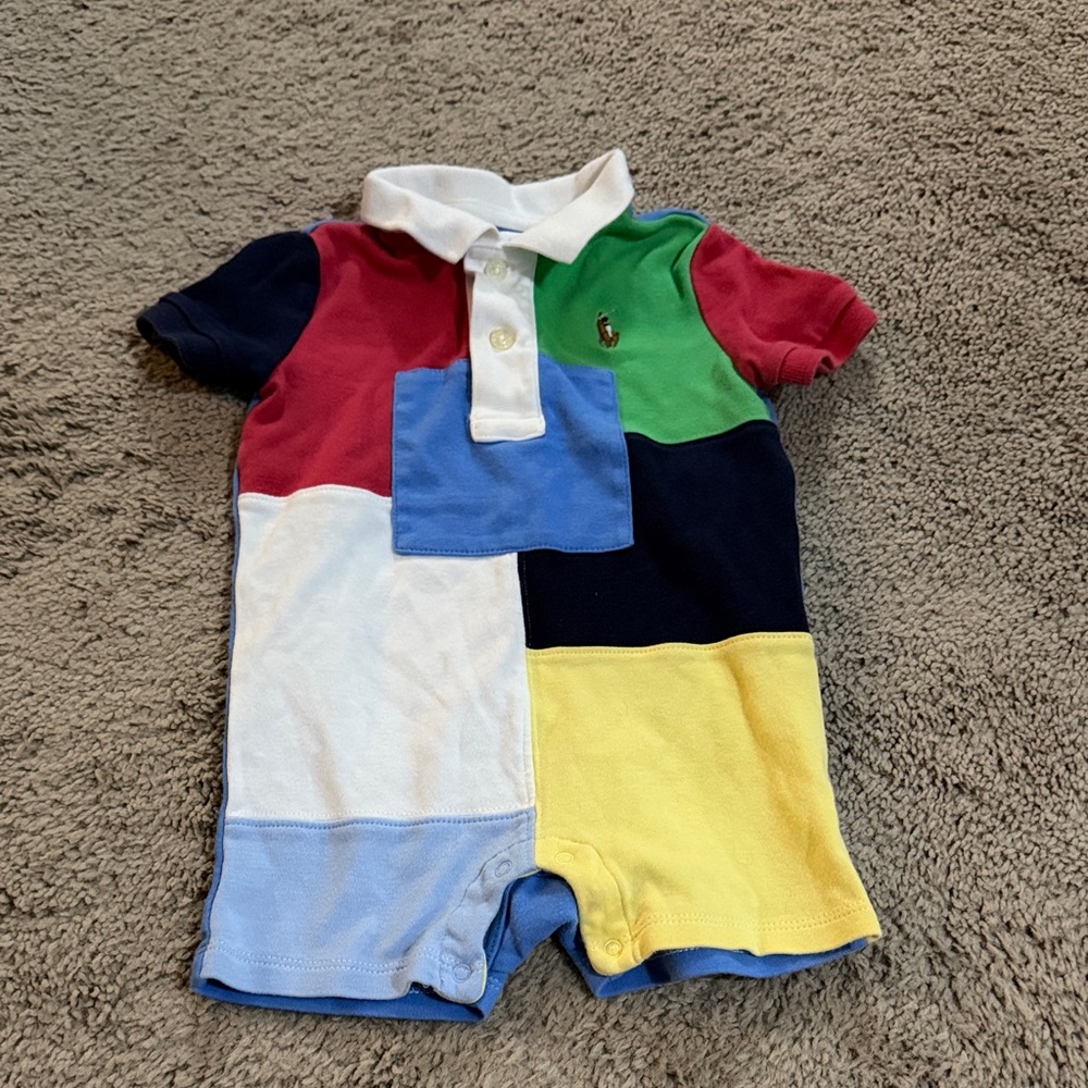 Polo by Ralph Lauren Multicolor Baby Romper